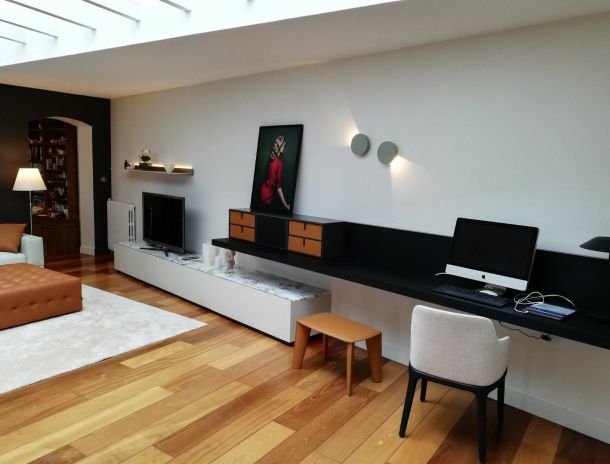 aménagement d'un salon par extra muros