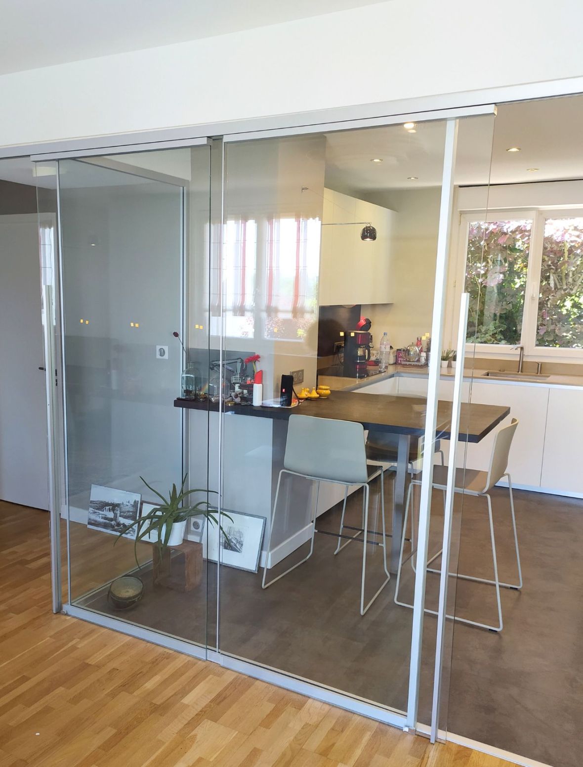 cuisine avec portes vitrées 